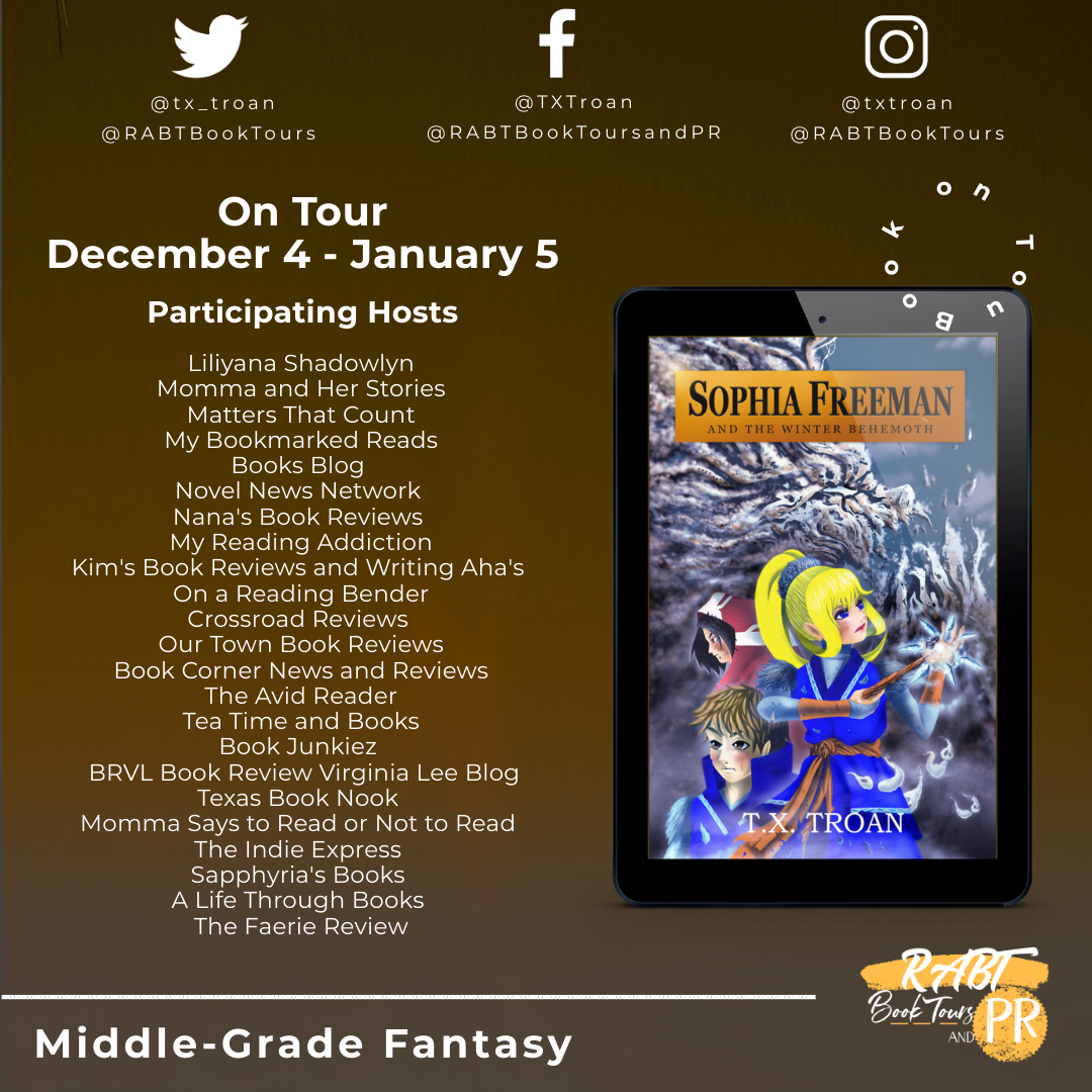 Sophia Freeman and the Winter Behemoth Virtual Book Tour